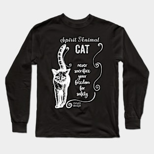 Spirit animal Cat white Long Sleeve T-Shirt